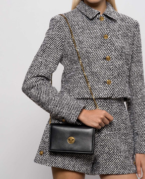 Versace Черная кожаная сумка кросс-боди Emblème 10264871A17449