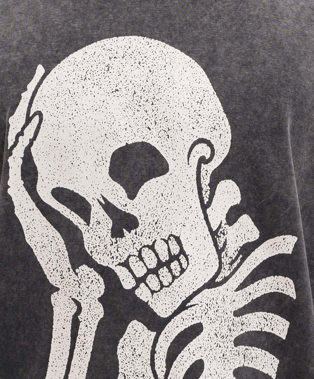 Palm Angels Сірий лонгслів Skull PMAB05ES26JER001 зображення 5