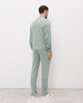 Stefano Ricci Зеленый спортивный костюм из кашемира с эмблемой W505023R31W26102P3D