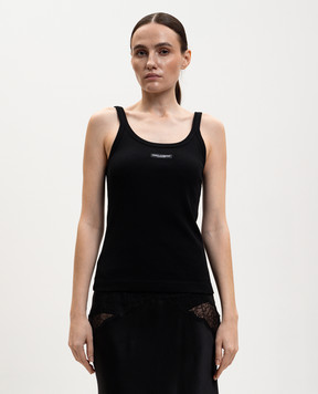 Dolce&Gabbana Черная майка в рубчик F8W45TFU7AV