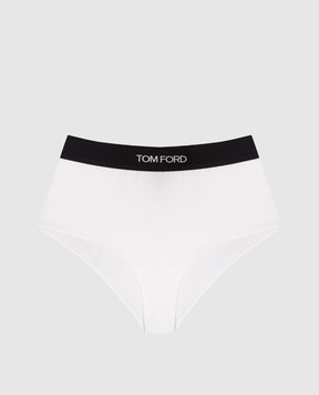 Tom Ford Білі трусики з високою посадкою з візерунком логотипа KNJ008JEX011