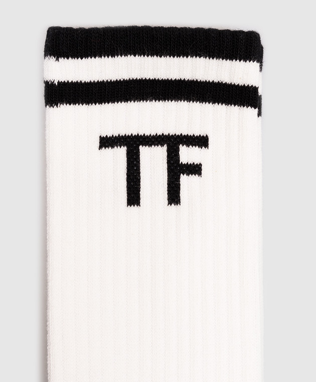 Tom Ford Носки цвета айвори с узором монограммы KKS006YMC036 изображение 2