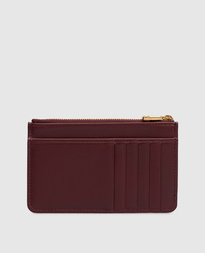 Dolce&Gabbana Бордовий шкіряний картхолдер з логотипом BI1261A9S25
