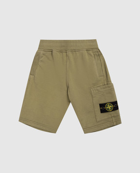 Stone Island Дитячі зелені шорти з логотипом L1S166200006S004014