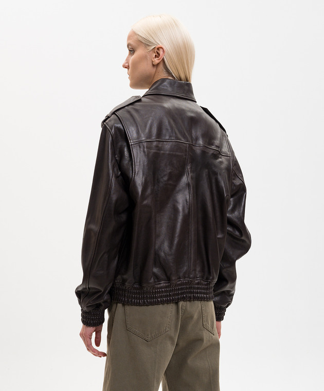 ARMA Темно-коричневая кожаная куртка Astra 010L26104602 изображение 4