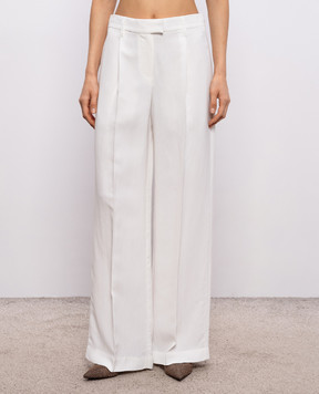 Brunello Cucinelli Білі штани з льоном MH126P8884