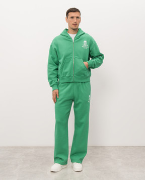 Sporty & Rich Зелений утеплений спортивний костюм з принтом ST10283272GR19PA088832