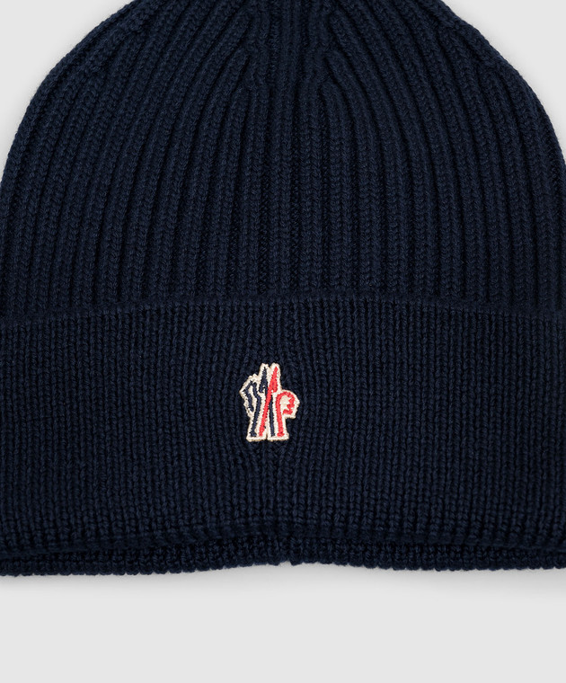 Moncler Grenoble Синя шапка з вовни L20973B0000104761 зображення 4