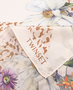 Twinset Бежева хустка в брендовий принт 261TA4220