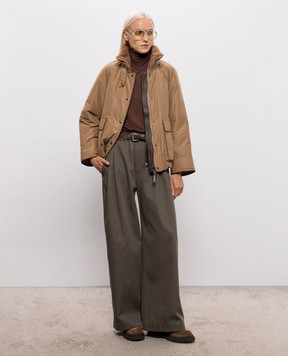 Brunello Cucinelli Коричневый гольф из кашемира и шелка M13800063