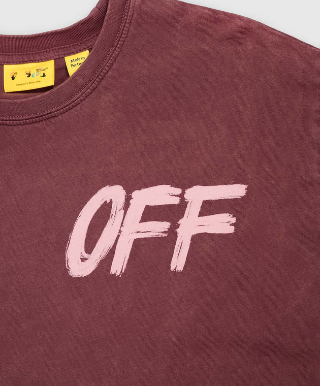 Off-White Детская розовая футболка 44GAA01GF26J002 изображение 3