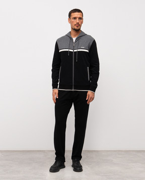 Stefano Ricci Чорний спротивний костюм K101046FCRT25350P3D