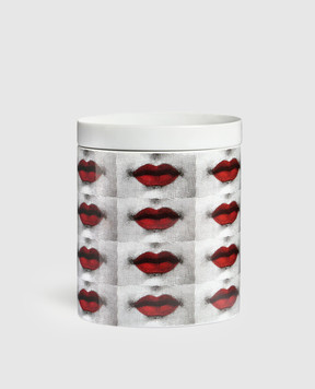 Fornasetti Ароматична свічка NEL MENTRE - Bocche Décor в порцеляновому свічнику FPB005YFP
