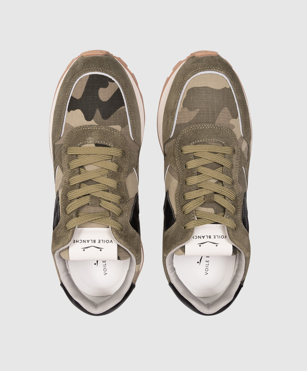 Voile Blanche Комбинированные кроссовки PARIS POWER цвета хаки 0012018797241F08 изображение 4