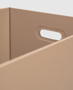 Treesseci Бежевий шкіряний кошик для білизни MERIDIEN MER63ATO