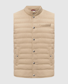 Brunello Cucinelli Бежевий пуховий жилет MV4081711