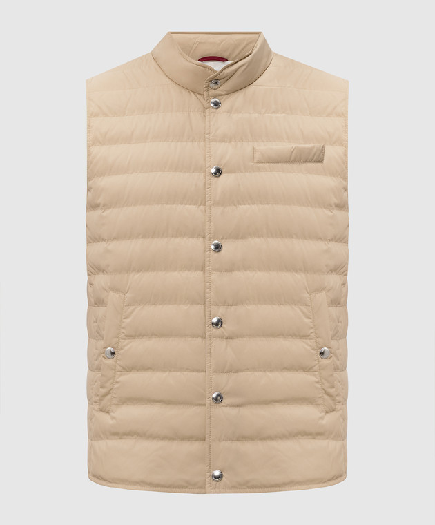 Brunello Cucinelli Бежевий пуховий жилет MV4081711