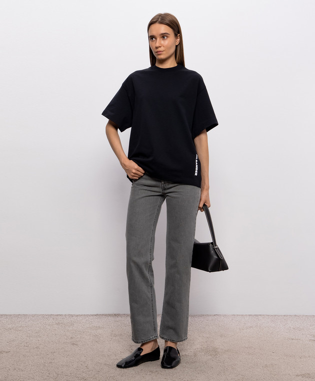 Jil Sander Черная футболка с принтом логотипа J02GC0173J20348 изображение 2