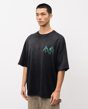 AMIRI Чорна футболка Flames AMTOJR1115