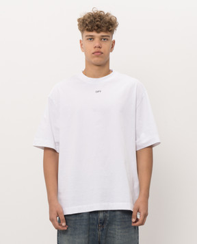 Off-White Белая футболка с принтом логотипа Pencil Monogram 44MAA120F26J00R