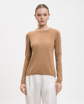 Max Mara Коричневий джемпер MALESIA з вовни і кашеміру MALESIA