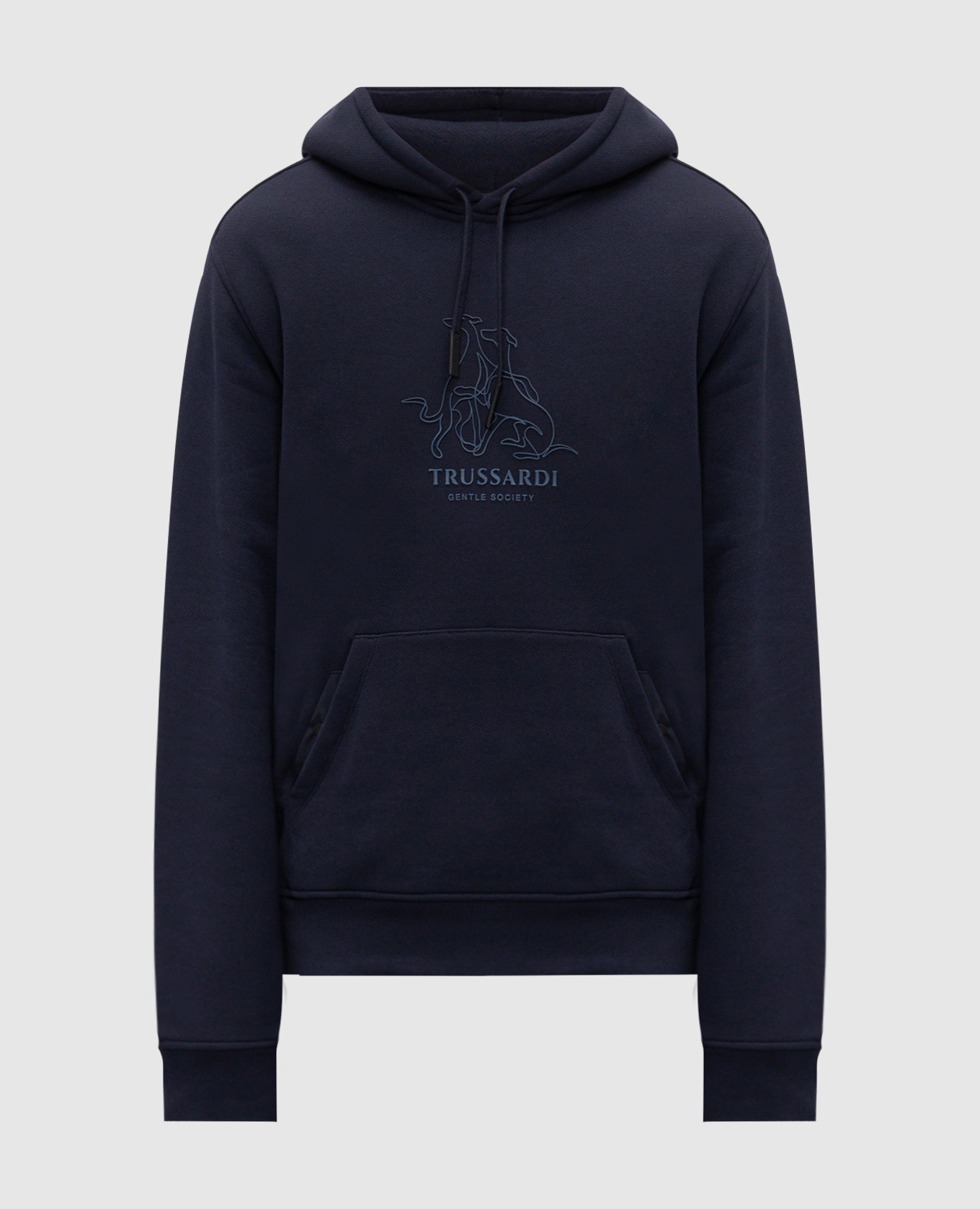 Синие худи с принтом