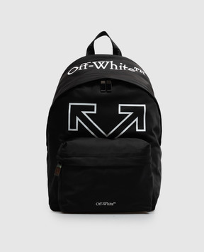 Off-White Черный рюкзак с принтом OWMNB02F26FB01
