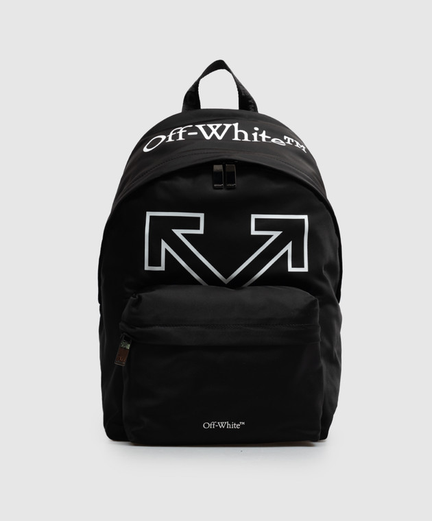Off-White Чорний рюкзак з принтом OWMNB02F26FB01