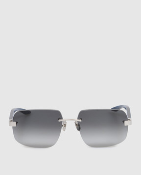 Stefano Ricci Сріблясті сонцезахисні окуляри Рrestige SG32PMEWOOD