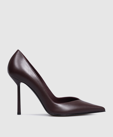 Бордовые кожаные туфли Vivienne