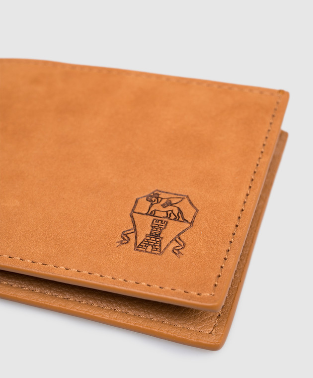 Brunello Cucinelli Коричневый портмоне из нубука MWSKBU440 изображение 4