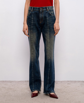 Versace Сині джинси з вінтажним ефектом 10245291A17707