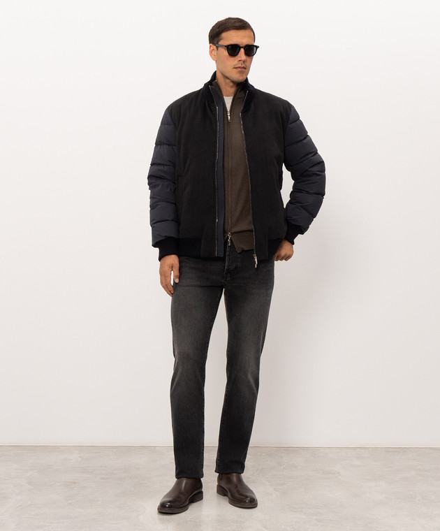 Doriani Cashmere Коричневий кардиган з вовни, шовку та кашеміру 18033Z79 зображення 2