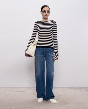 Twinset Свитер в полоску с эффектом изнанки 261TP3221