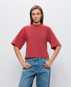 Palm Angels Червона футболка Icon Palm PAWAA003JR009