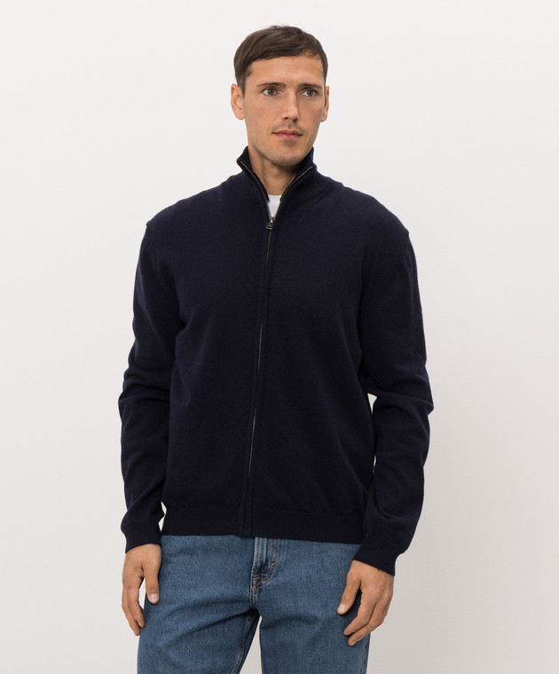 Woolrich Синій кардиган з вовни CFWOKN2064MRUF5094 зображення 3