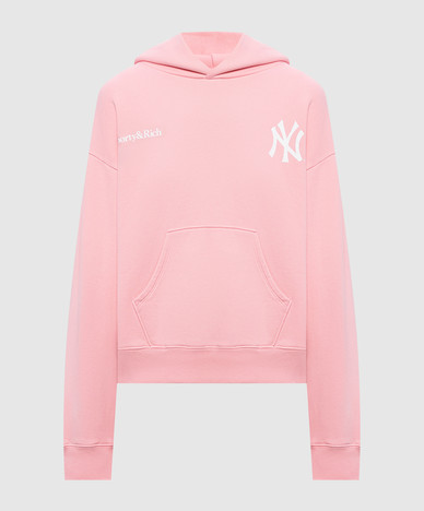 Розовое утепленное худи Yankees