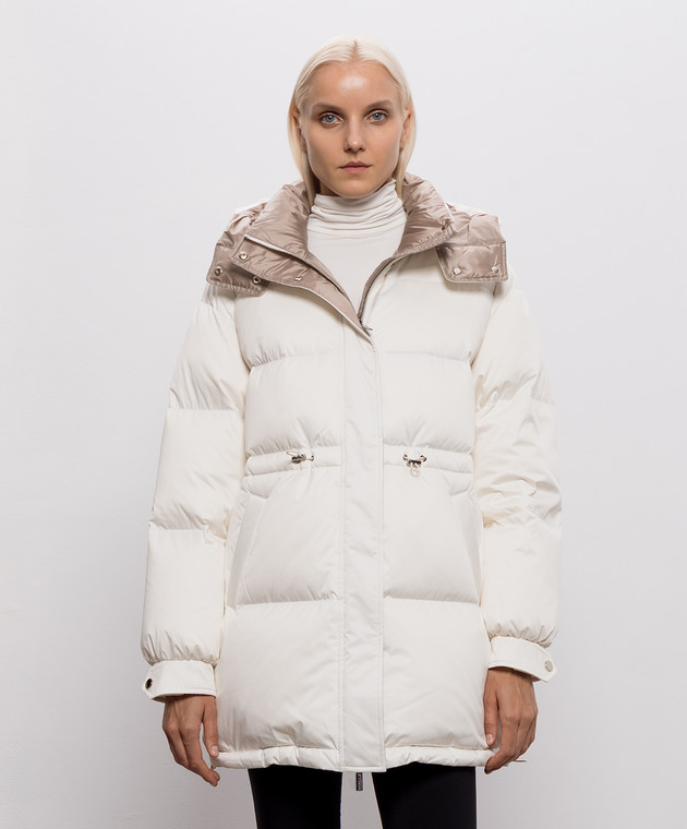 Be Florence Пуховик цвета айвори BE2687 изображение 3