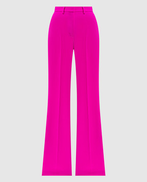 David Koma Рожеві штани кльош з вовни AW25DK74TR