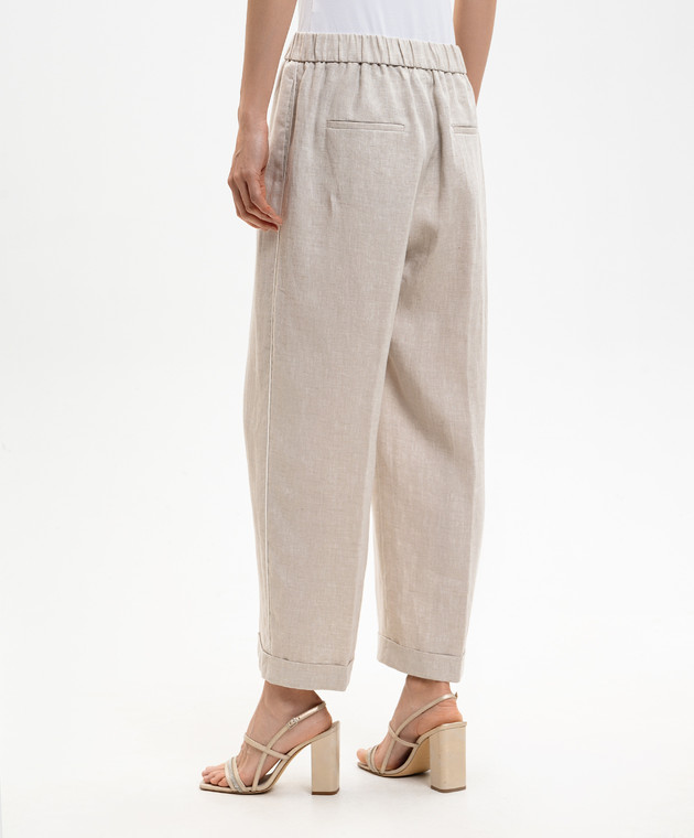 Peserico Бежеві штани з льону P0430102629 зображення 4