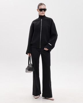 Max Mara Sportmax Черный бомбер ONDATA из шерсти SPXONDATA