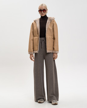 Babe Pay Pls Бежева двостороння дублянка 2536MERINOц