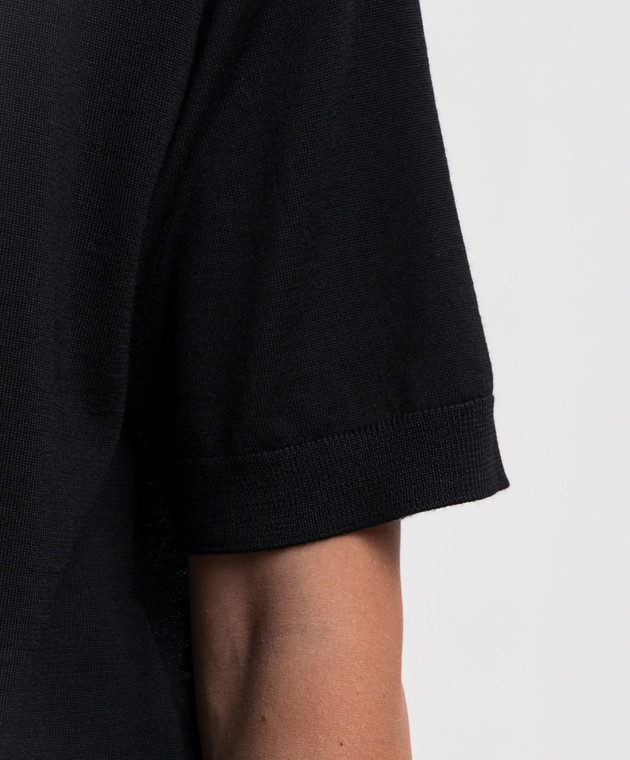 Jil Sander Черная футболка из шерсти J02GC0158J14857 изображение 5