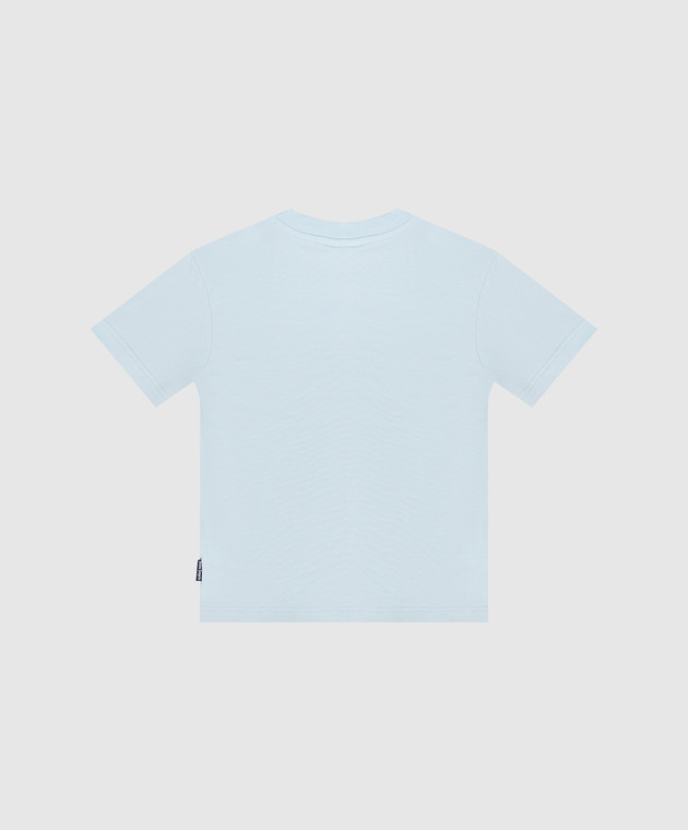 Palm Angels Дитяча блакитна футболка Blurred Bear PBAA003S26JER005 зображення 2