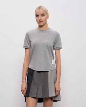 Thom Browne Сіра меланжева футблка MILANO FJS223AJ0055