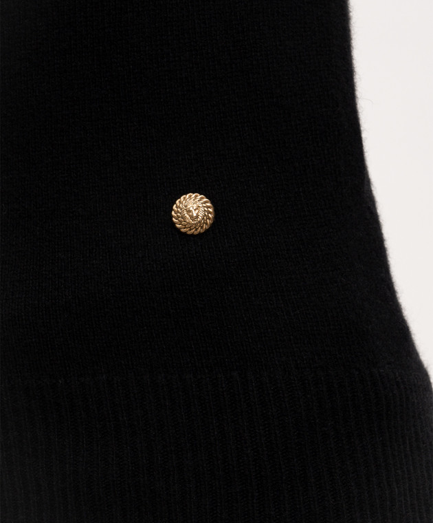 Balmain Черный топ из шерсти HF1ALB45KI87 изображение 5
