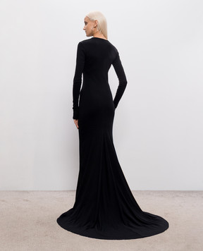 Ann Demeulemeester Черное платье макси Jesse B0011347FA045