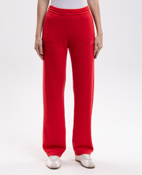 Sporty & Rich Красные брюки из кашемира и шерсти PA02782327RE50