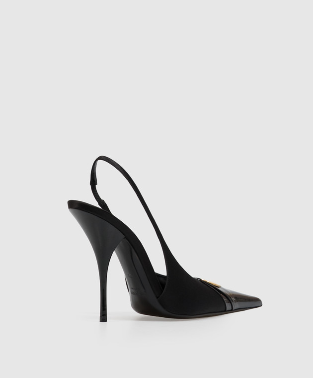Saint Laurent Черные слингбеки LOUIS A001CW9QNCN изображение 3