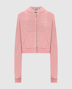 Sporty & Rich Розовая велюровая спортивная куртка Juicy CA046716689PI07